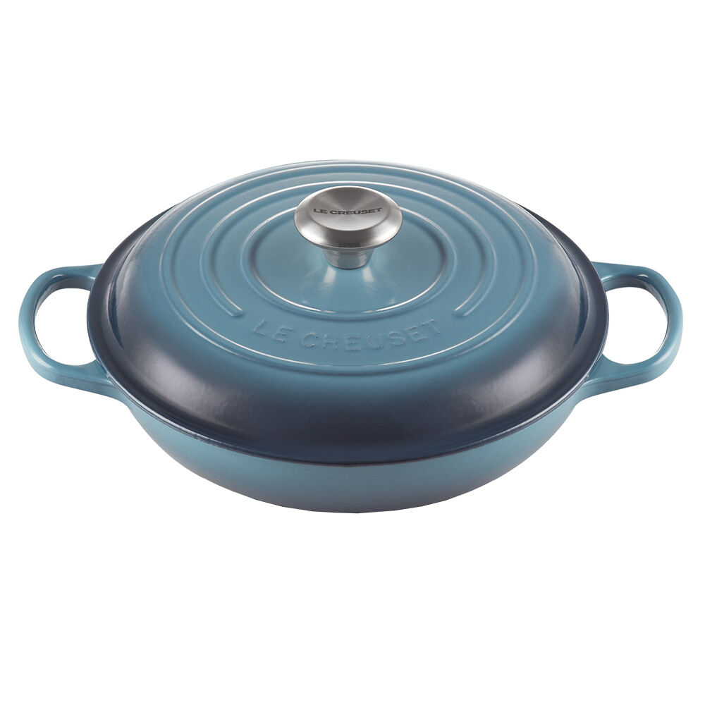 典藏琺瑯淺底鐵鍋26cm(水手藍)鋼頭536 | Le Creuset 台灣